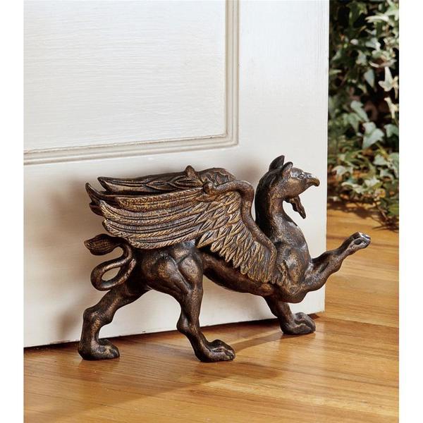 Design Toscano The Growling Griffin Authentic Foundry Iron Doorstop, PK 2 SP98970